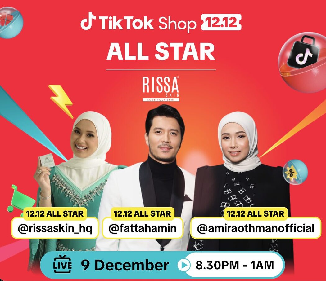 TikTok Shop 12.12 Kembali! Diskaun Luar Biasa, Free Shipping Tanpa Had Dan Giveaway Sampai 50%!